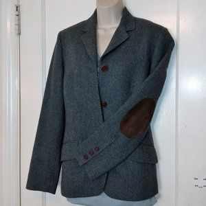 Faconnable Teal/Brown Wool Tweed Blazer